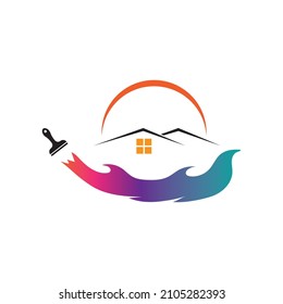 painting logo vector illustration design template
