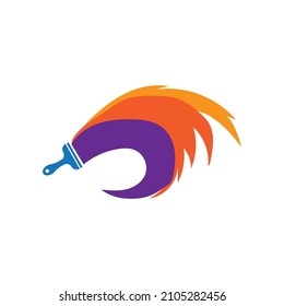 painting logo vector illustration design template