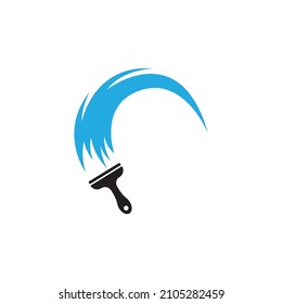painting logo vector illustration design template