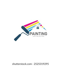 painting logo vector illustration design template icon