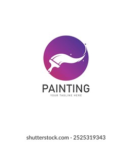 painting logo vector illustration design template icon