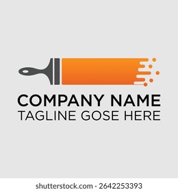 painting logo vector illustration. paint brush logo template. painting logo symbol vector illustration design