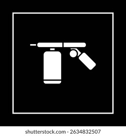 Painting machine car body repair. Painting spray tools illustration icon vector