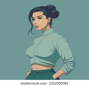 painting of a model in style