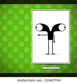 A painting of a Monster. vector