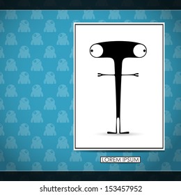 A painting of a Monster. vector