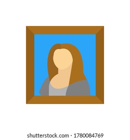 Painting, museum icon. Simple color vector elements of historical things icons for ui and ux, website or mobile application