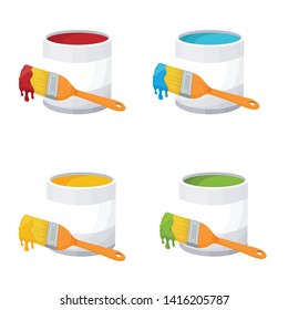 painting paint for coloring vector illustration