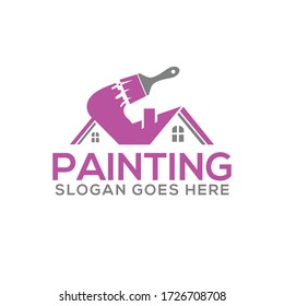 Painting, Paint logo and Real Estate, Property & Homes business logo design 