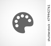 Painting Palette Flat Icon On White Background