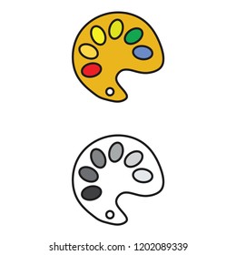Painting Palette Flat   vector