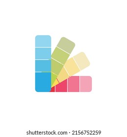 painting palette icon logo design illustration template