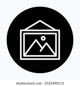 Painting, Photo Frame Vector Icon, 