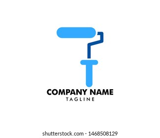 Painting roll icon logo element illustration