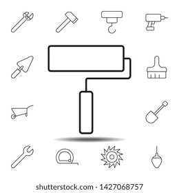 painting, roll icon. Simple thin line, outline vector element of Construction tools icons set for UI and UX, website or mobile application