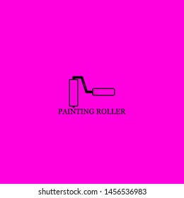 painting roller icon sign signifier vector