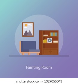 Painting room, Flat vector icon.
