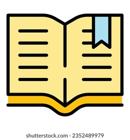 Painting school book icon outline vector. Kid paint. Painter brush color flat