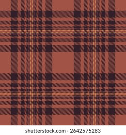 Painting seamless check background, colourful vector fabric pattern. Improvement plaid tartan texture textile in red and dark colors palette.