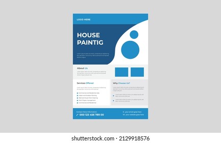 Painting service flyer, Paint service flyer design template, Paint services flyer, Services flyer template.