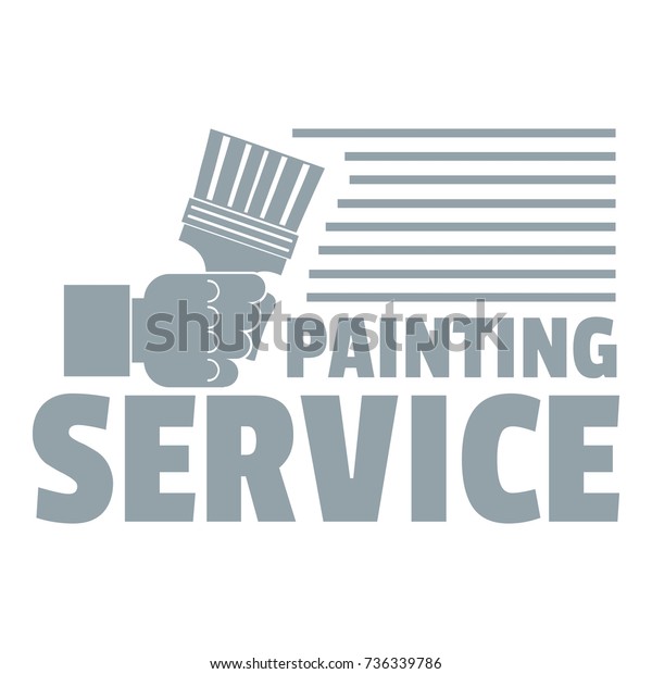 Painting service logo. Vintage illustration of\
painting service vector logo for\
web