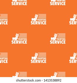 Painting service pattern vector orange for any web design best