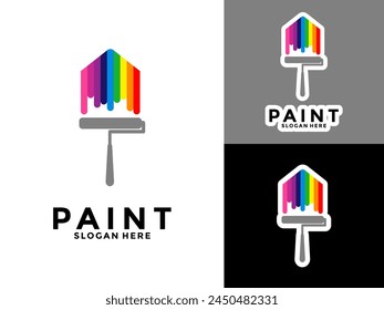 Painting Services Logo Vektorgrafik, Bunte Farbe Home Service Logo Symbol Vorlage