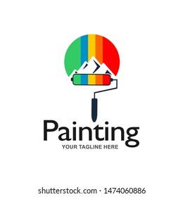 Painting Services Logo Vector Template