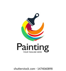 Painting Services Logo Vector Template Stock Vector (Royalty Free ...