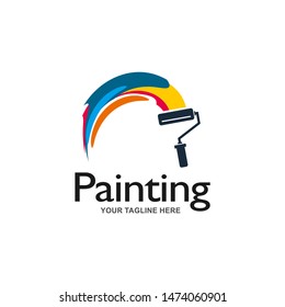 Painting Services Logo Vector Template