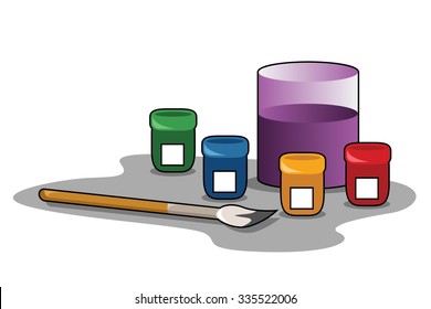 Painting set in White Background
