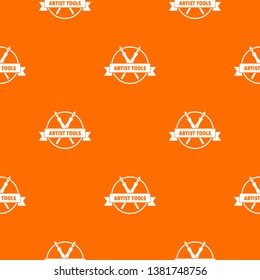 Painting shop pattern vector orange for any web design best