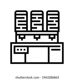 painting silk thread line icon vector. painting silk thread sign. isolated contour symbol black illustration