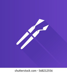 Painting spatula icon in Metro user interface color style. Artist tools