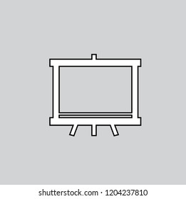 Painting stand canvas vector icon