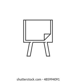 Painting stand icon in thin outline style.