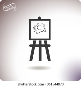 Painting Stand Vector Icon. 