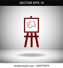 Painting Stand Vector Icon. 