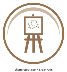 Painting Stand Vector Icon. 