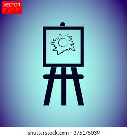 Painting Stand Vector Icon. 