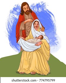 painting style illustration of Jesus Christ ( yeshu )