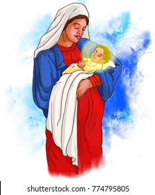 painting style illustration of Jesus Christ ( yeshu )