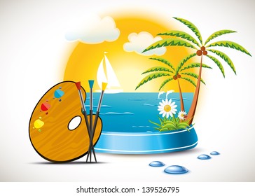 Painting in summer