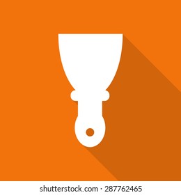 painting tool flat icon with long shadow.