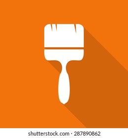 painting tool flat icon with long shadow.