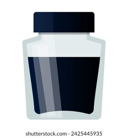 Painting tool ink glass bottle cartoon illustration