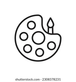 Painting Tool Outline Icon Vector Illustration