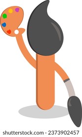A painting tool that is ready to draw on the imagination of an artist.
