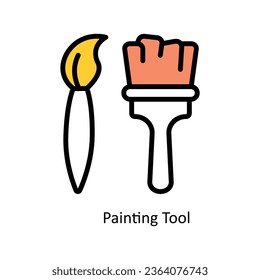 Painting Tool vector Filled outline Icon Design illustration. Graphic Design Symbol on White background EPS 10 File

