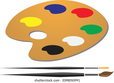 Pintura de herramientas y colores ilustraciones vectoriales aisladas